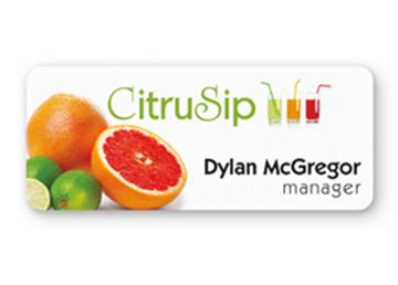 Full Color Name Badge - 1 1/4" x 3"
