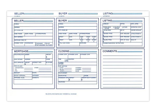 9-5/8" x 14-3/4" Real Estate Folder