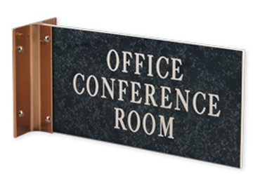Engraved Sign with Extended Wall Sign Holder, 4" x 8"
