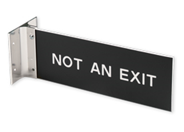 Extended Wall Holder with Engraved Sign, 3" x 8"