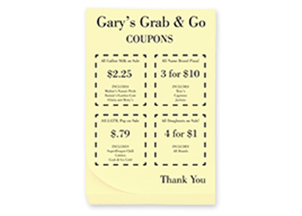 Custom 4x6 Post it Note Pad  50-sheet pads - Sticky Flyer Advertising