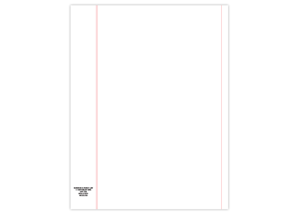 8-1/2" x 11" Red Ruled Legal Paper