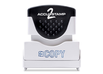 ACCU-STAMP2 Message Stamp with Shutter, 1-Color, COPY, 1-5/8" x 1/2" Impression, Pre-Ink, Blue Ink