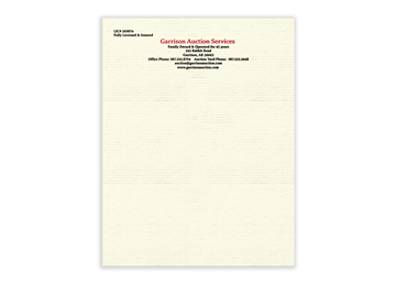 Two Standard Spot Color Letterhead - Raised Print