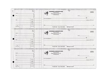 3-To-A-Page, Business Size, 1-Part Checks, Lined