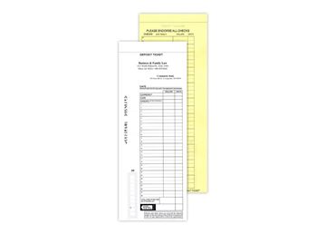 Carbonless, 2-Part, Deposit Ticket Books, Max Entry, Lined