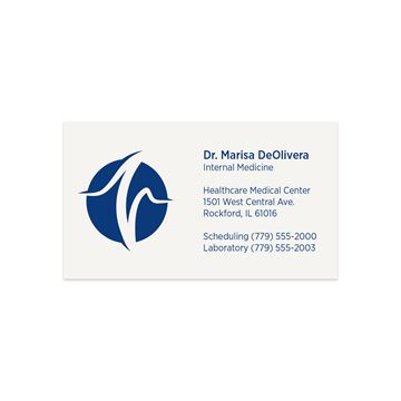 1 Color Standard Business Card - Flat Print, 1-Sided