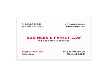 2 Color Standard Business Card - Flat Print, 1-Sided