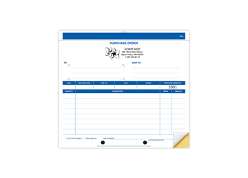 8-1/2" X 7" Carbonless Snap Set Purchase Order, 2 Part
