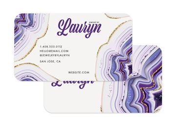Full Color Flat Standard Business Card Round Corners - Front & Back