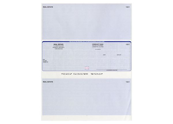 Laser, 1-Part, Middle Checks, MAS and Sage® Businessworks™ Compatible, Unlined