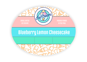 2 7/8" x 3 3/4" Oval 4 Color Process Label