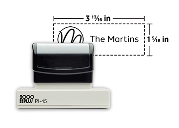 2000 Plus® PI 45 Stamp || Custom Pre-Inked Stamps || 1 5/16" x 3 13/16" Impression