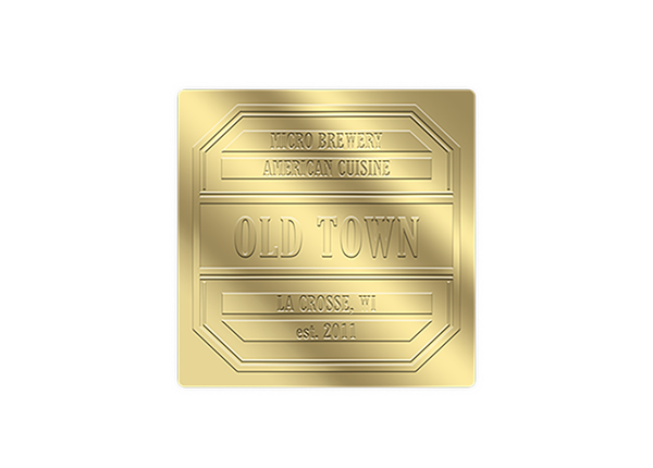 2" x 2" Square Blind Embossed Label