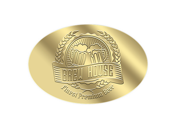 2" x 3" Oval Blind Embossed Label