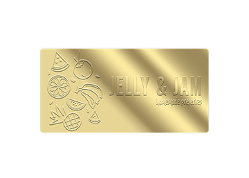 2" x 4" Rectangle Blind Embossed Label