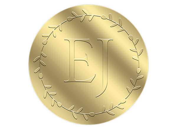 3" Circle Blind Embossed Label