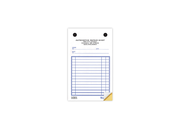4" X 6-1/2" Carbonless Continuous Register Form, 2 Part