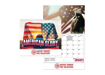 American Glory Wall Calendar || Custom Calendars and Planners || Spiral, Screen Printed