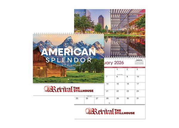American Splendor Wall Calendar || Custom Calendars and Planners || Spiral, Metallic Foil