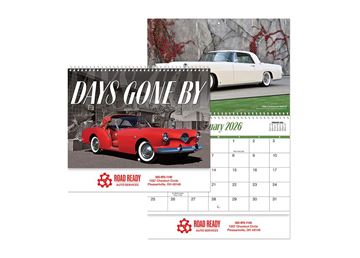 Days Gone By Wall Calendar || Custom Calendars and Planners || Spiral, Screen Printed
