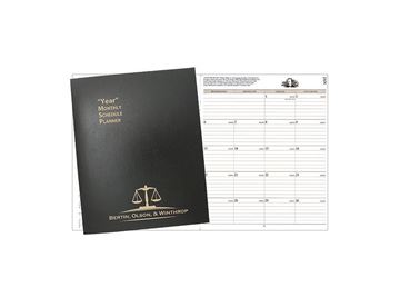 Docket Schedule Monthly || Custom Calendars and Planners || Hot Stamped