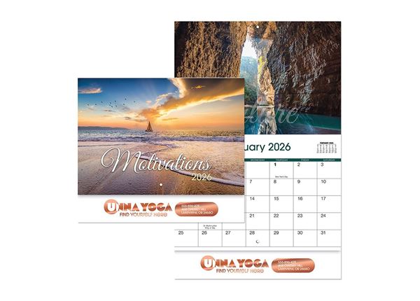 Motivations Wall Calendar || Custom Calendars and Planners || Stapled, Metallic Foil