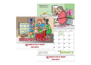 Murphy's Law Wall Calendar || Custom Calendars and Planners || Spiral, Screen Printed
