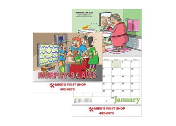 Murphy's Law Wall Calendar || Custom Calendars and Planners || Stapled, Screen Printed