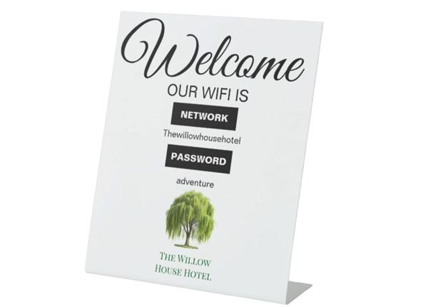 Pedestal Sign || Custom Indoor Signs || Vertical, 10" x 12"