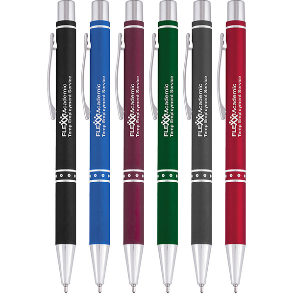 Pro-Writer Gel-Glide Cello-Wrap Pen || Custom Pens || Laser Engraved Silver
