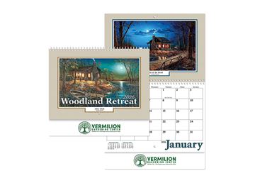 Woodland Retreat Wall Calendar || Custom Calendars and Planners || Spiral, Screen Printed