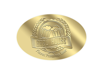 2" x 3" Oval Blind Embossed Label