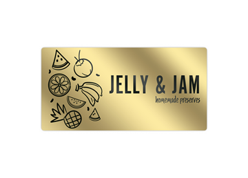 2" x 4" Rectangle Foil Imprint Label
