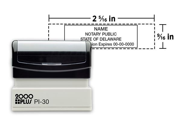 2000 Plus® PI 30 Notary Stamp || Custom Pre-Inked Notary Stamps || 9/16" x 2 5/16" Impression