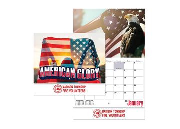 American Glory Wall Calendar || Custom Calendars and Planners || Stapled, Screen Printed