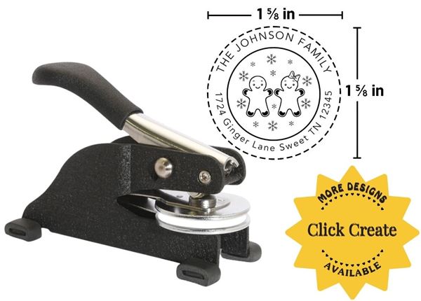 Custom Designer Desk Embosser || Custom Designer Embossers || 1 5/8" Impression