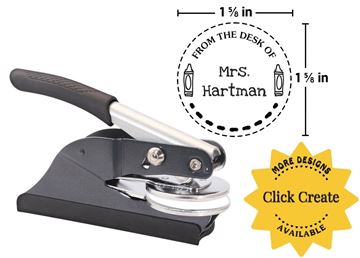 Custom Designer Pocket Embosser || Custom Designer Embossers || 1 5/8" Impression