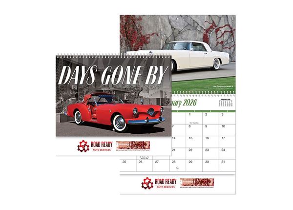 Days Gone By Spiral Wall Calendar || Custom Calendars and Planners || Spiral, Full Color
