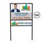 Full Color Metal Composite Yard Sign || Custom Outdoor Signs || Angle-Iron Frame with Rider Space, 24" x 18", 2 sided