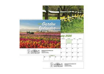 Garden Splendor Wall Calendar || Custom Calendars and Planners || Spiral, Screen Printed