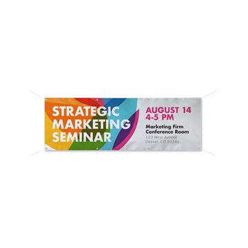 Matte Vinyl Banner with Welded Edge || Custom Banners || Horizontal, 72" x 24"