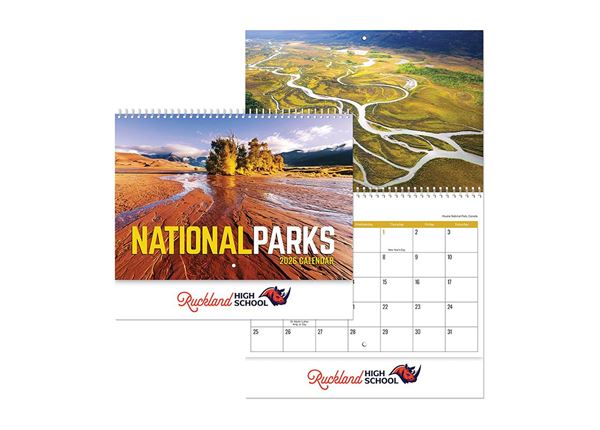 National Parks Wall Calendar || Custom Calendars and Planners || Spiral, Full Color