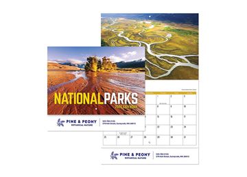 National Parks Wall Calendar || Custom Calendars and Planners || Stapled, Screen Printed