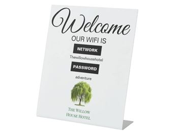 Pedestal Sign || Custom Indoor Signs || Vertical, 10" x 12"