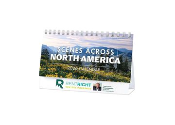 Scenes Across America Desk Calendar || Custom Calendars and Planners || Spiral, Full Color