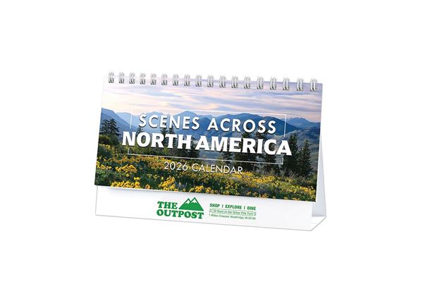 Scenes Across America Desk Calendar || Custom Calendars and Planners || Spiral, Screen Printed