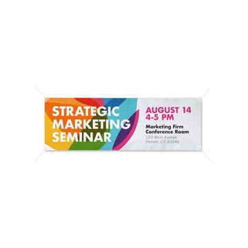 Smooth Vinyl Banner with  Power Tabs || Custom Banners || Horizontal, 72" x 24"