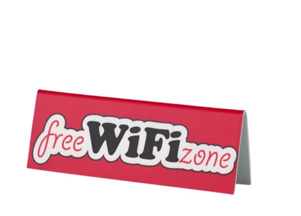 Table Tent Sign || Custom Indoor Signs || Horizontal, 5.75" x 2"