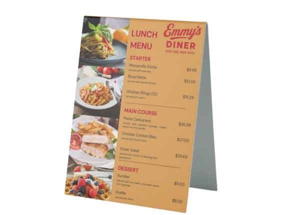 Table Tent Sign || Custom Indoor Signs || Vertical, 6" x 8"